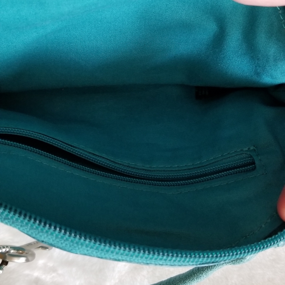 Fossil Small Teal Leather Crossbody Bag - Picture 3 of 6